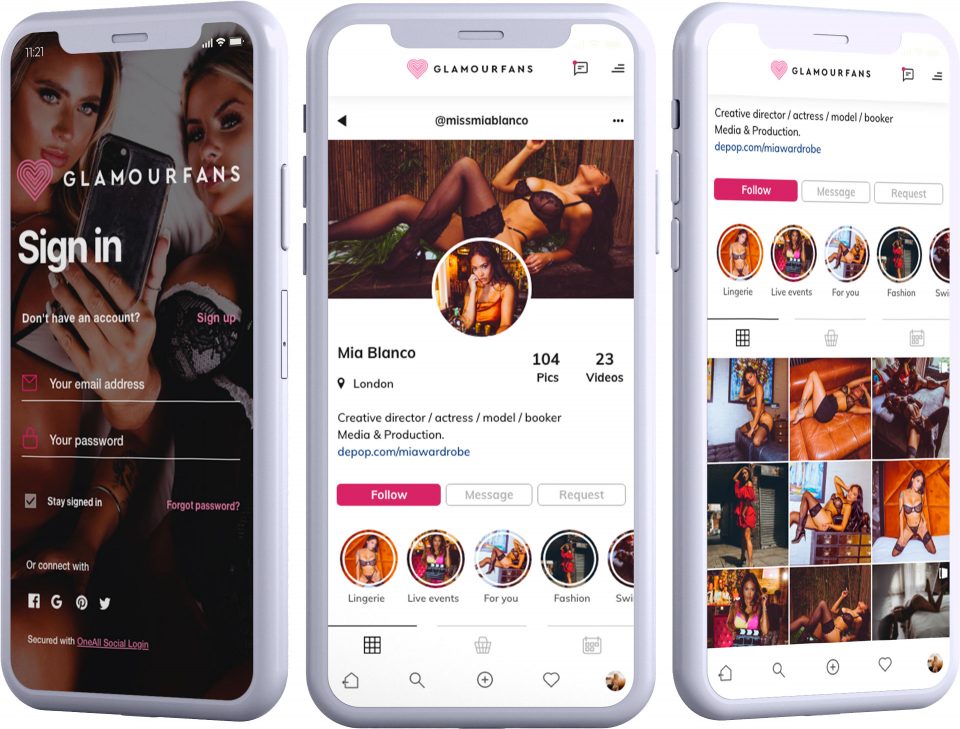 Glamourfans - Unrestricted App for influencers and content creators